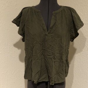 Olive Green Women's Top